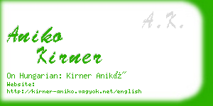 aniko kirner business card